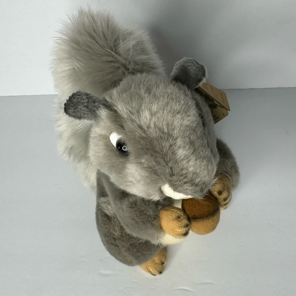 Miyoni by Aurora Gray Squirrel with Acorn Stuffed Animal Plush New with Tags 8”‎
